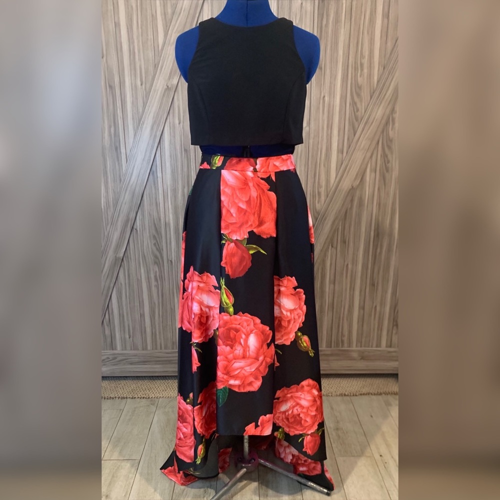 High-Low Multi Colored Formal Gown